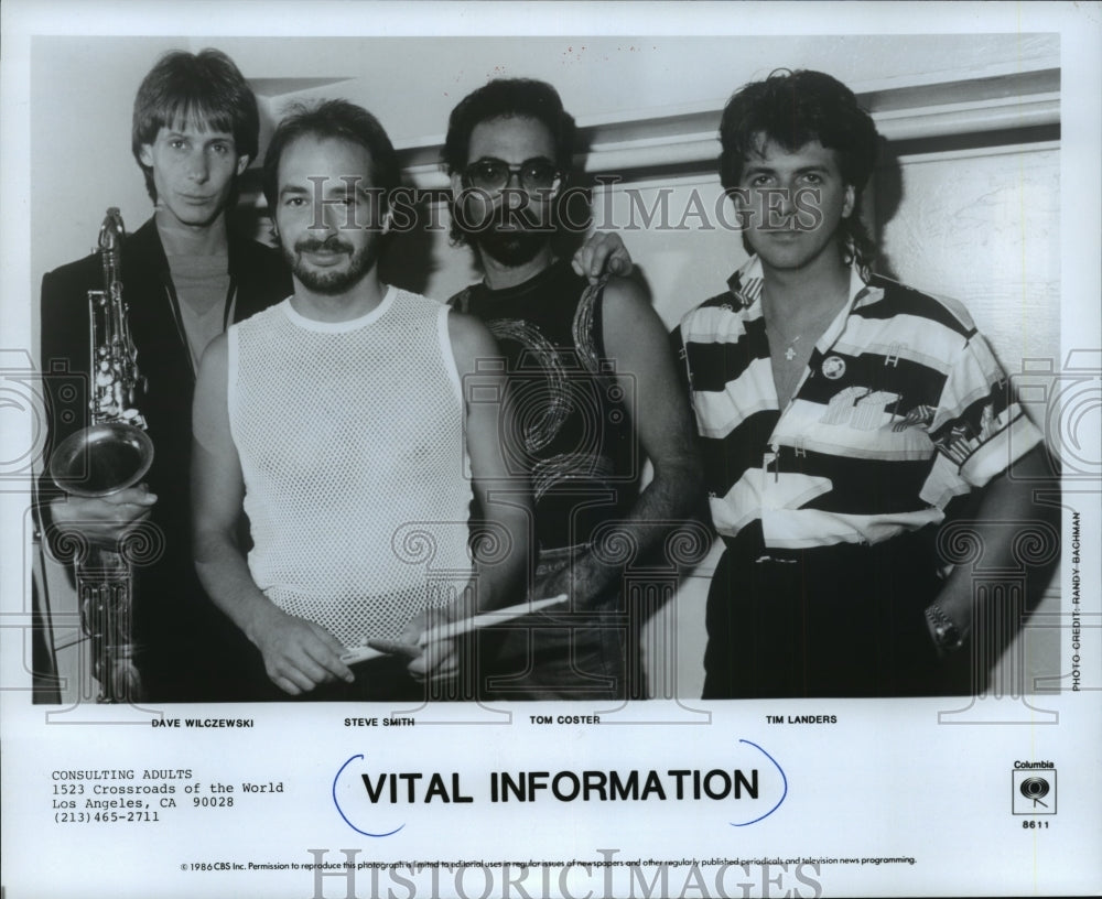 1986 Press Photo Vital Information, American jazz-fusion group - mjp01782 - Historic Images