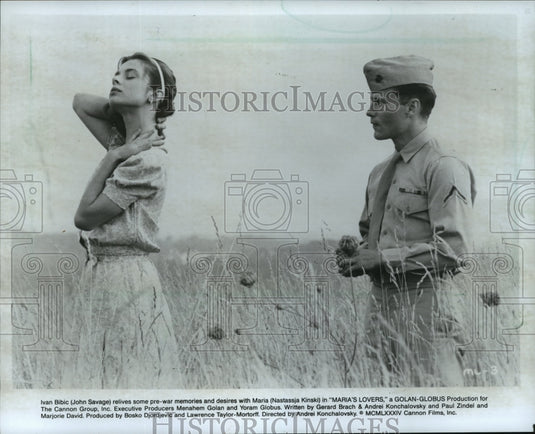 1985 Press Photo Nastassia Kinski and John Savage in "Maria's Lovers"- Historic Images