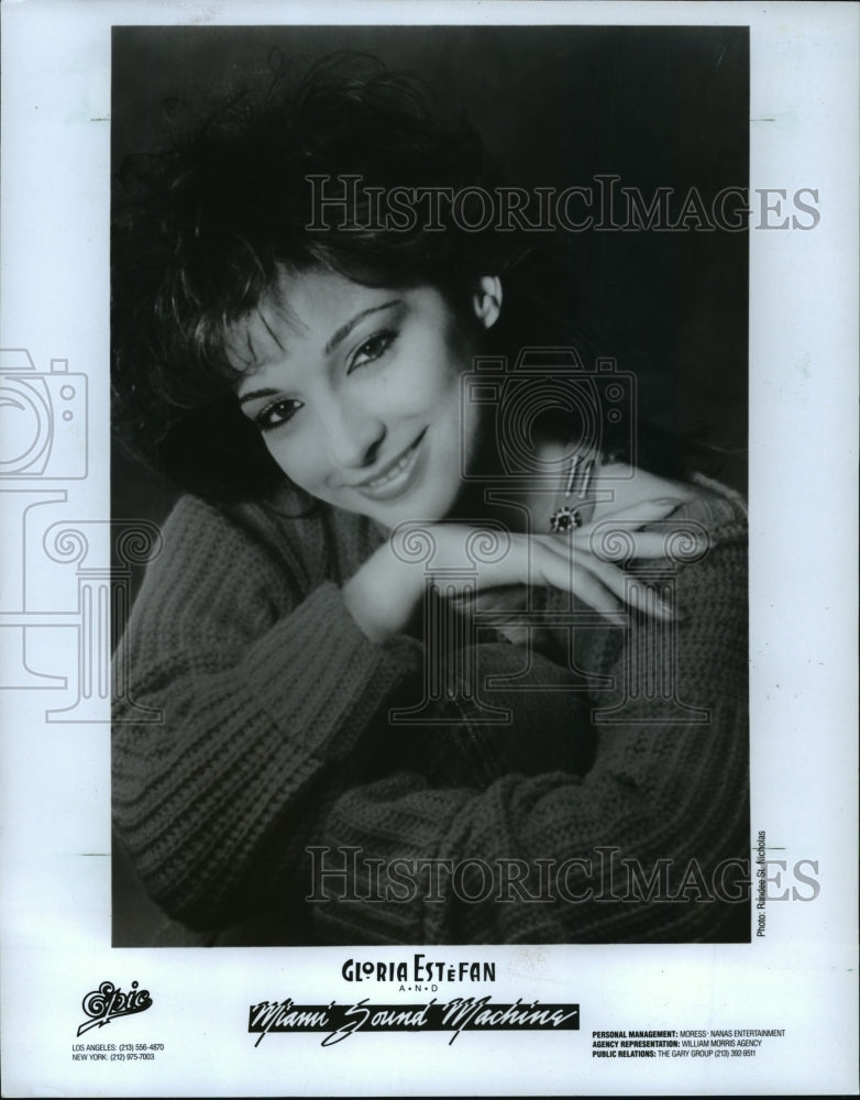 1987 Press Photo Gloria Estefan, singer - mjp02148 - Historic Images