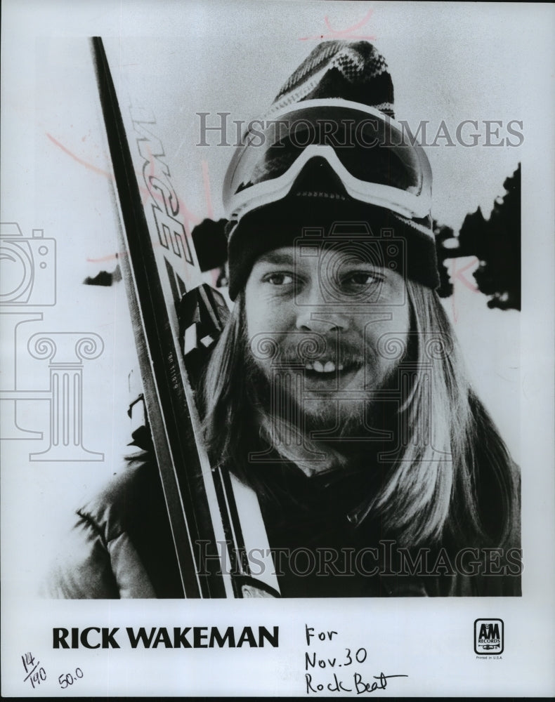 1977 Press Photo Rick Wakeman, musician - mjp02216 - Historic Images