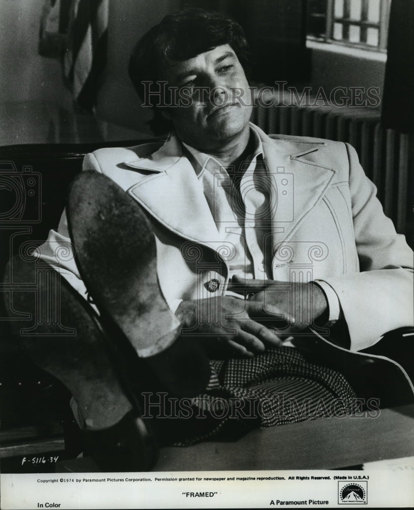 1980, Joe Don Baker portrays a gambler in &quot;Framed&quot; - mjp02252 - Historic Images