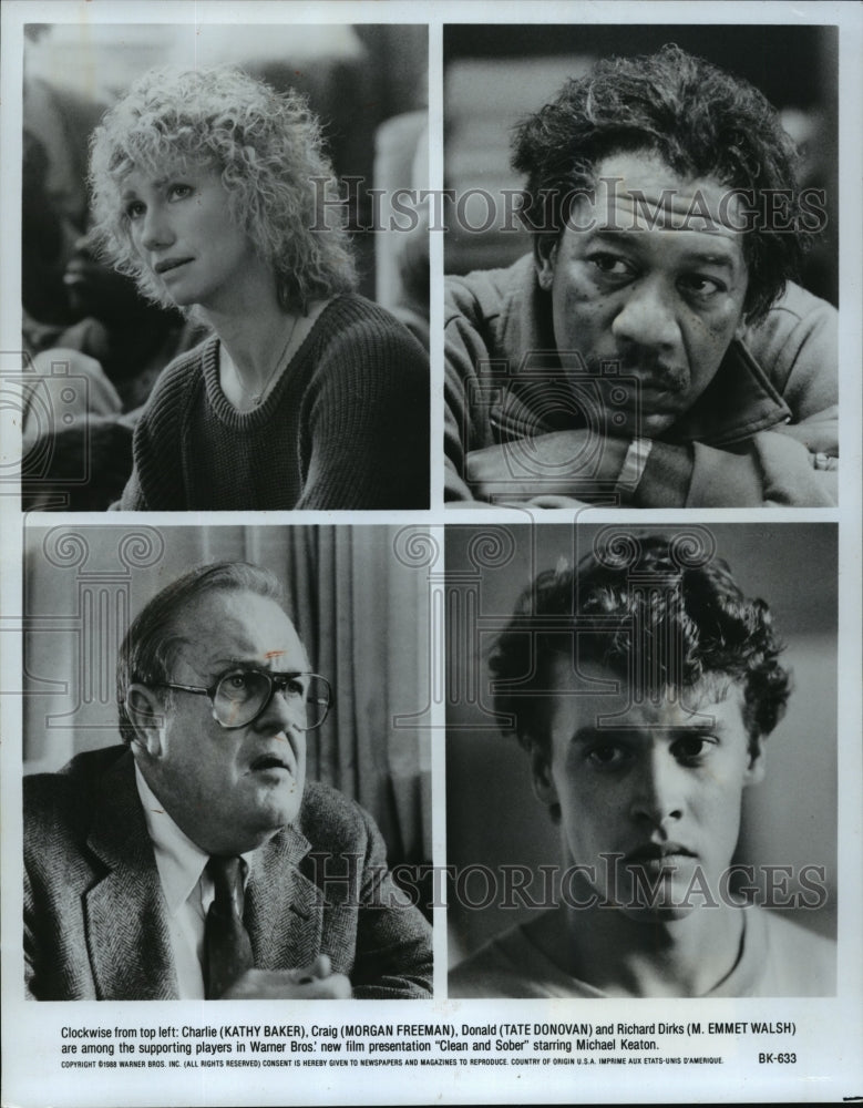 1989 Press Photo Kathy Baker, Morgan Freeman, Tate Donovan and M. Emmet Walsh - Historic Images