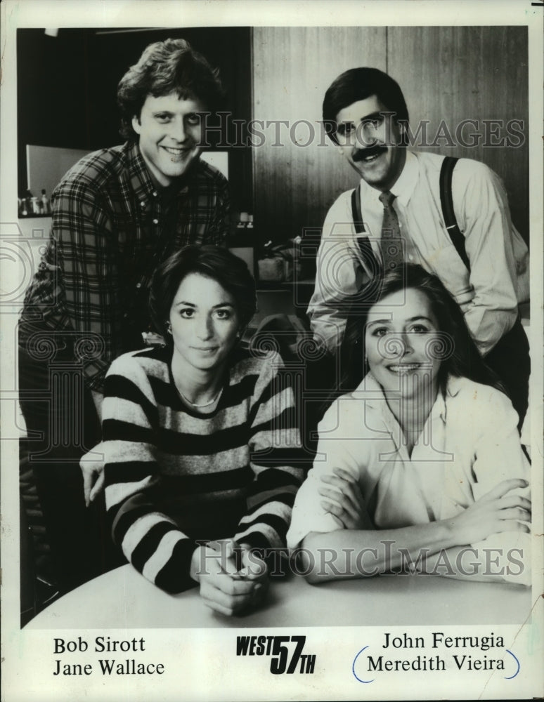1986 Bob Sirott, Jane Wallace, John Ferrugia and Meredith Vieira-Historic Images