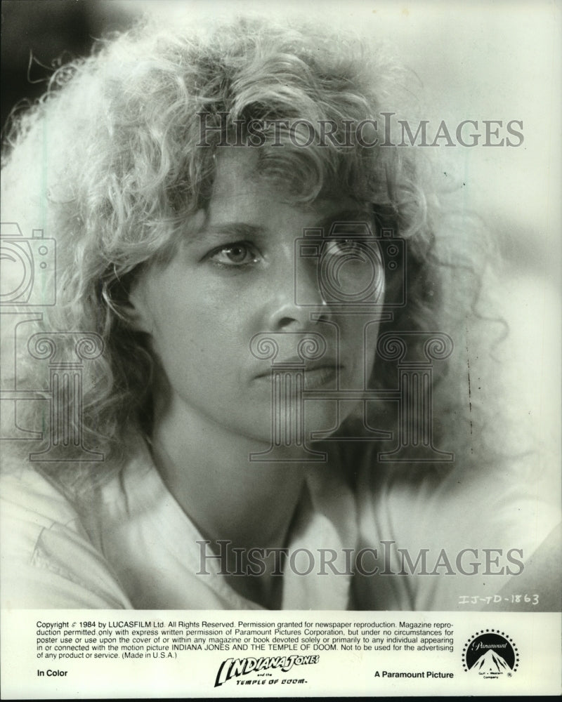 1984 Press Photo Kate Capshaw as Willie Scott in Indiana Jones - mjp02345 - Historic Images