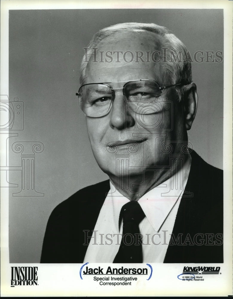 1990 Press Photo Jack Anderson, Special Investigative Correspondent - mjp02509 - Historic Images
