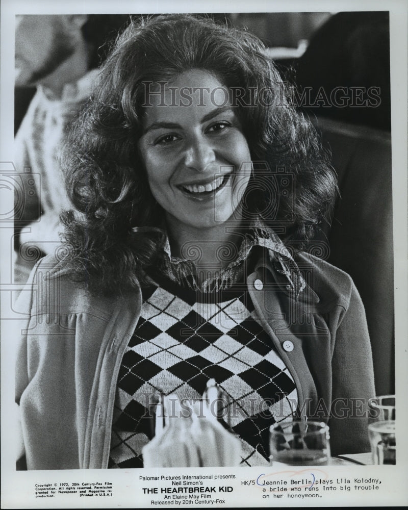 1972 Press Photo Jeannie Berlin plays Lila Kolodny in "The Heartbreak Kid" - Historic Images