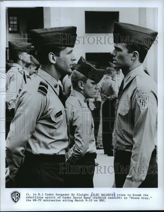 Press Photo Alec Baldwin and Patrick Cassidy in "Dress Gray" - mjp02541 - Historic Images