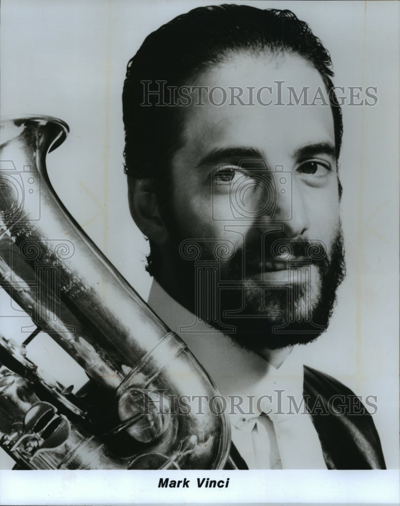 1991 Press Photo Mark Vinci, jazz saxophonist - mjp02561 - Historic Images