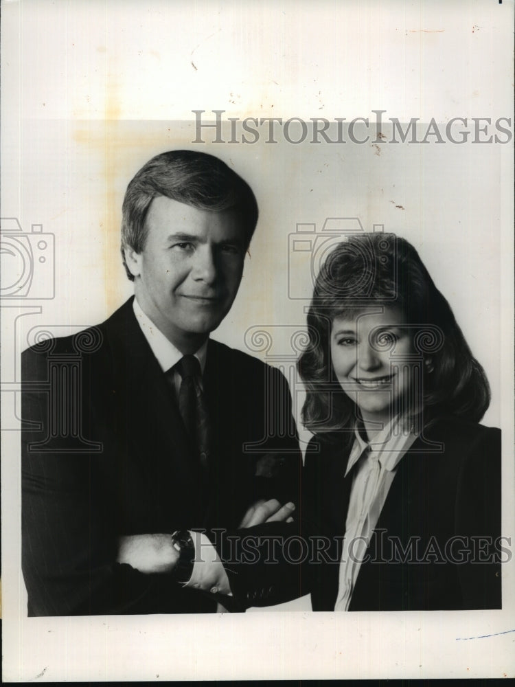 1990 Press Photo Tom Brokaw and Jane Pauley - mjp02601 - Historic Images