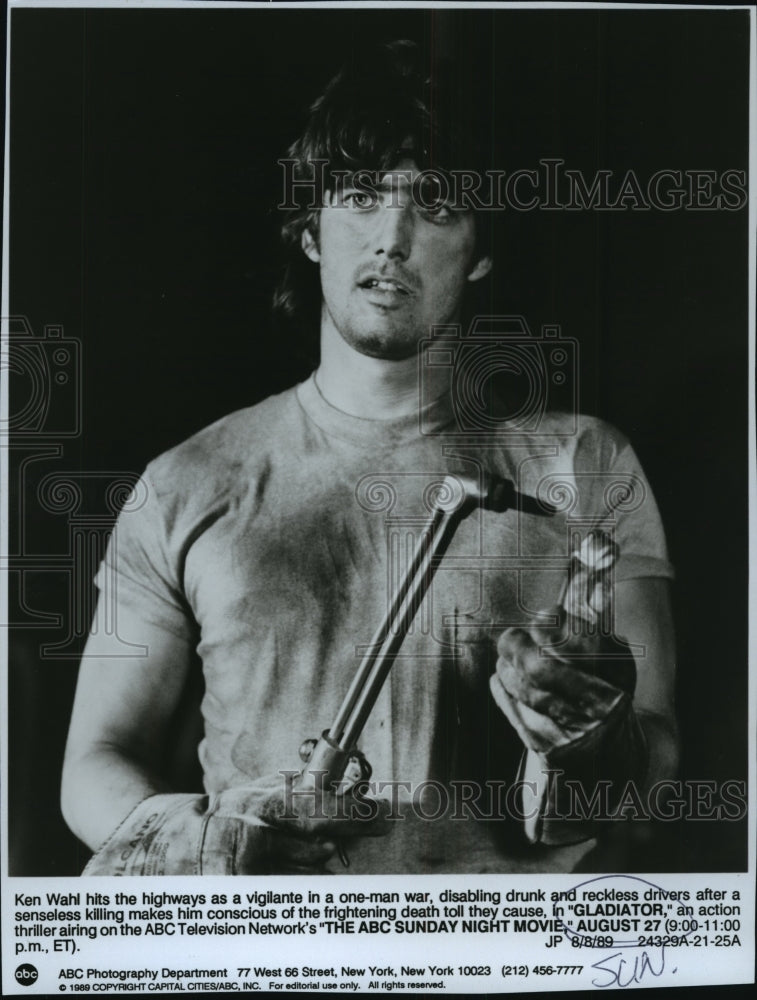1989, Ken Wahl in "Gladiator" - mjp02632 - Historic Images