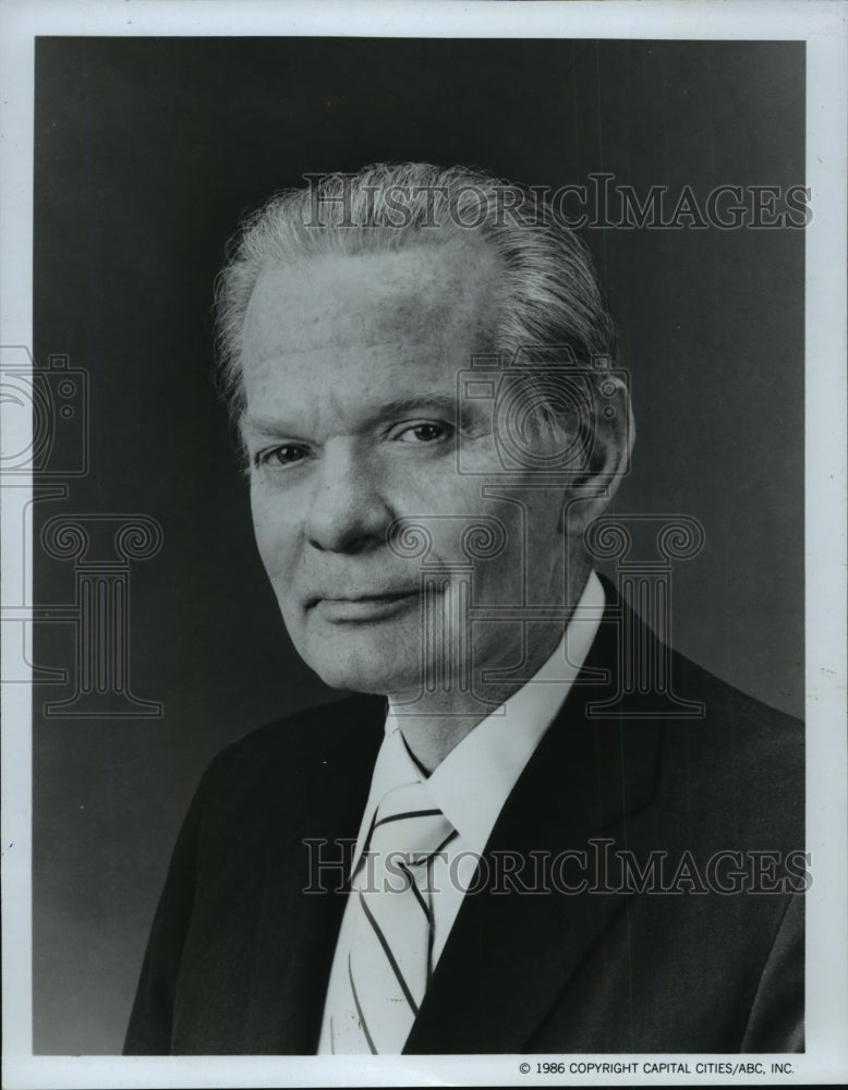 1986 Press Photo David Brinkley of This Week with David Brinkley - mjp02653 - Historic Images