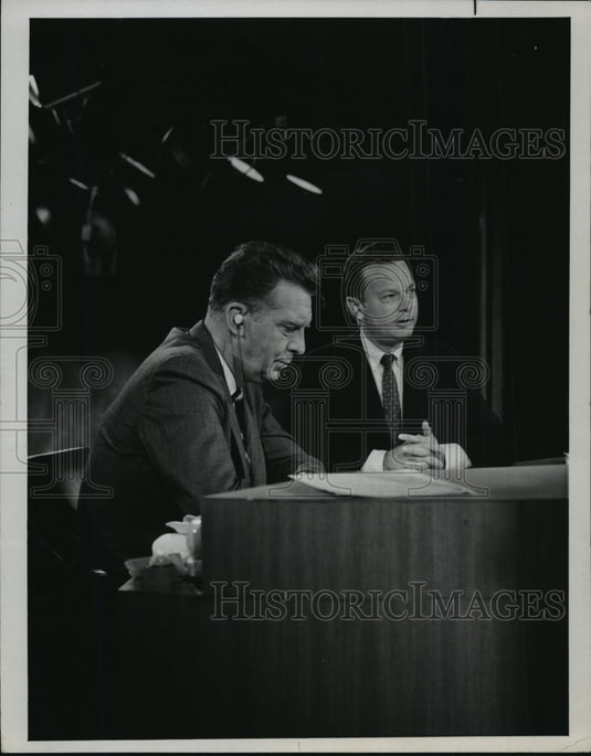 1966 Press Photo Chet Huntley and David Brinkley in The Huntley-Brinkley Report - Historic Images
