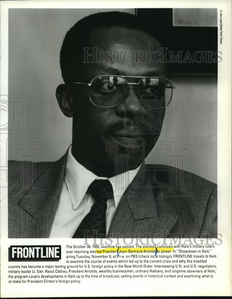 1994 Press Photo Jean-Bertrand Aristide, President-elect of Haiti - mjp02718 - Historic Images