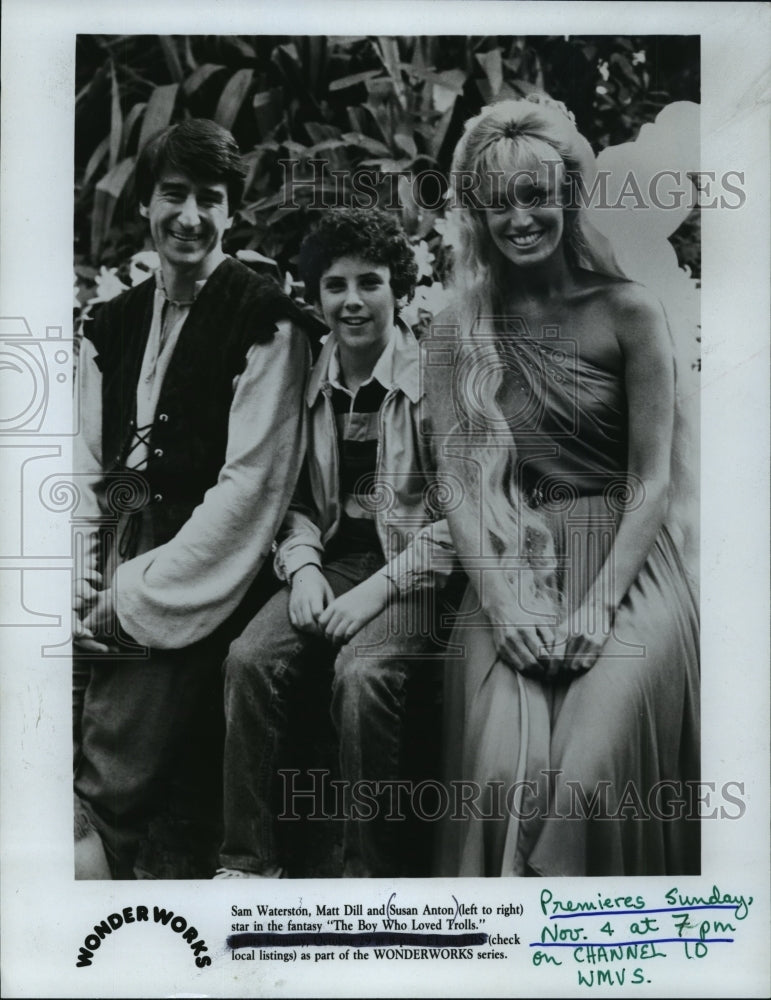 1984 Press Photo Sam Waterston, Matt Dill &amp; Susan Anton Star Together in Movie - Historic Images