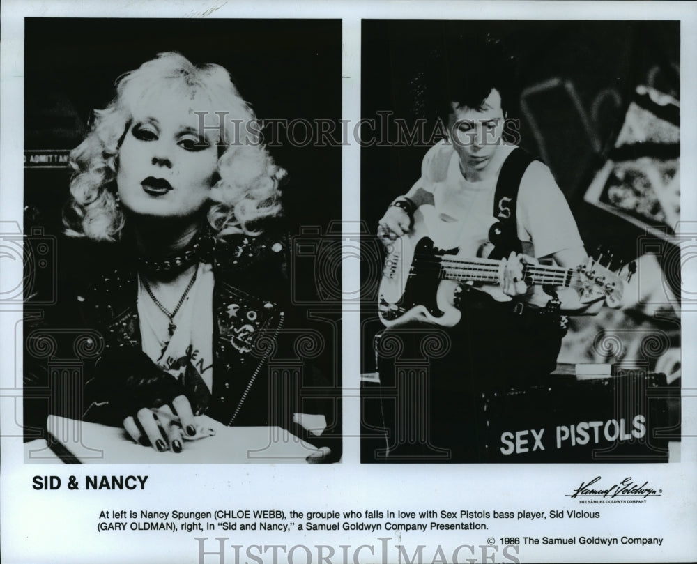 1986, Chloe Webb and Gary Oldman in &quot;Sid and Nancy&quot; - mjp02998 - Historic Images