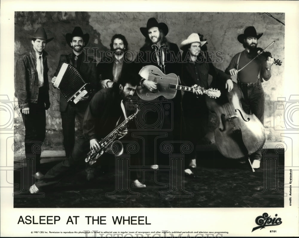 1987 Press Photo Asleep at the Wheel, country music group - mjp03101 - Historic Images