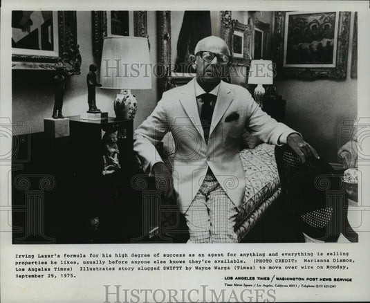 1975 Press Photo Agent Irving Lazar - mjp03177 - Historic Images