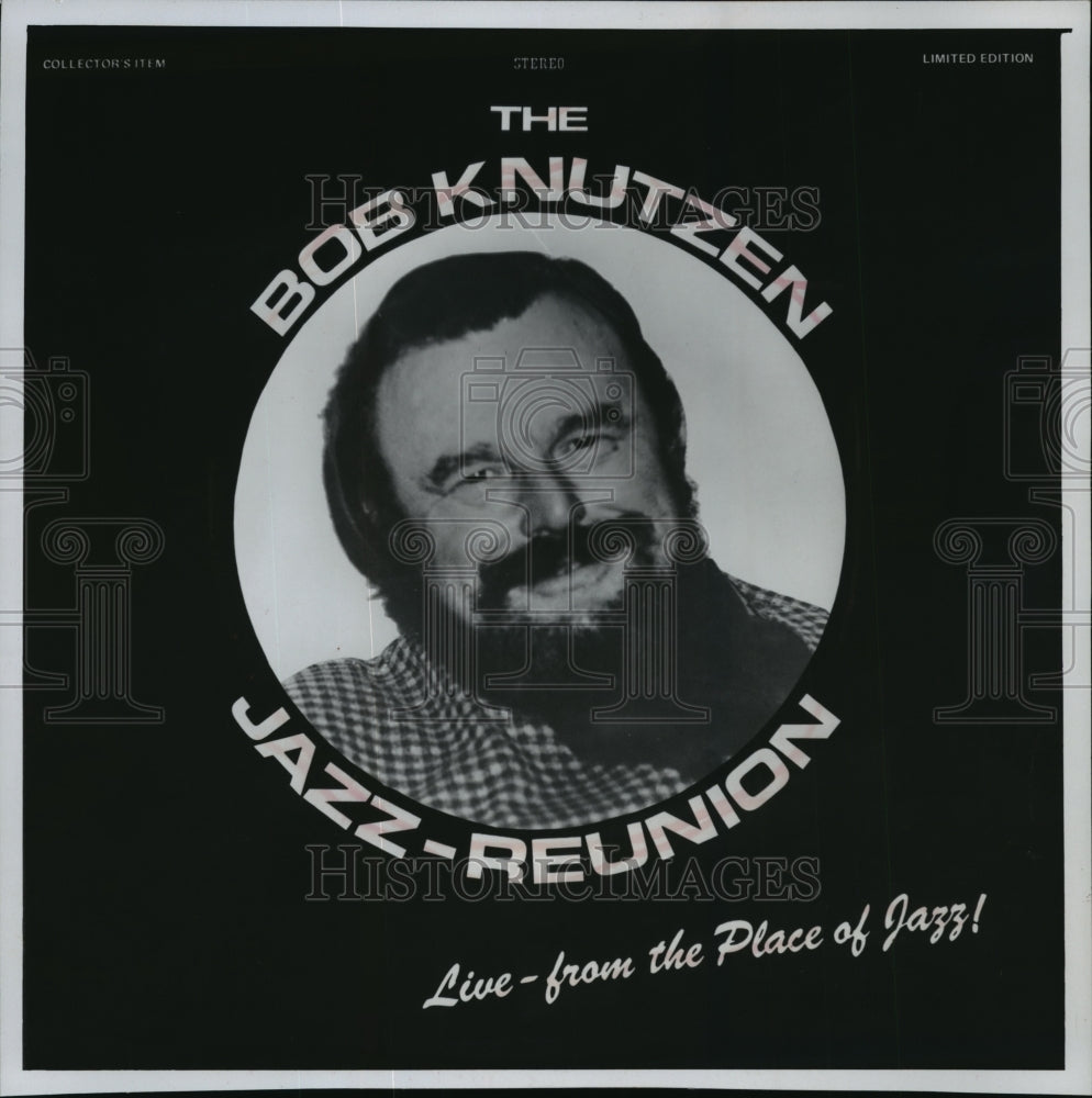 1977 Press Photo Bob Knutzen&#39;s portrait on his &quot;Jazz Reunion&quot; album - mjp03341 - Historic Images