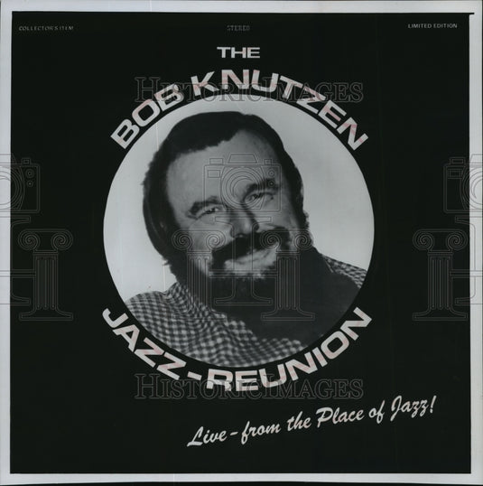 1977 Press Photo Bob Knutzen's portrait on his "Jazz Reunion" album - mjp03341 - Historic Images