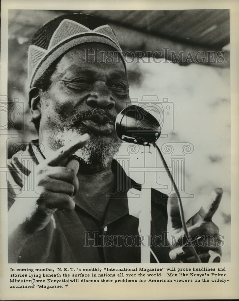 1964, Prime Minister Jomo Kenyatta of Kenya on Magazine - mjp03534 - Historic Images