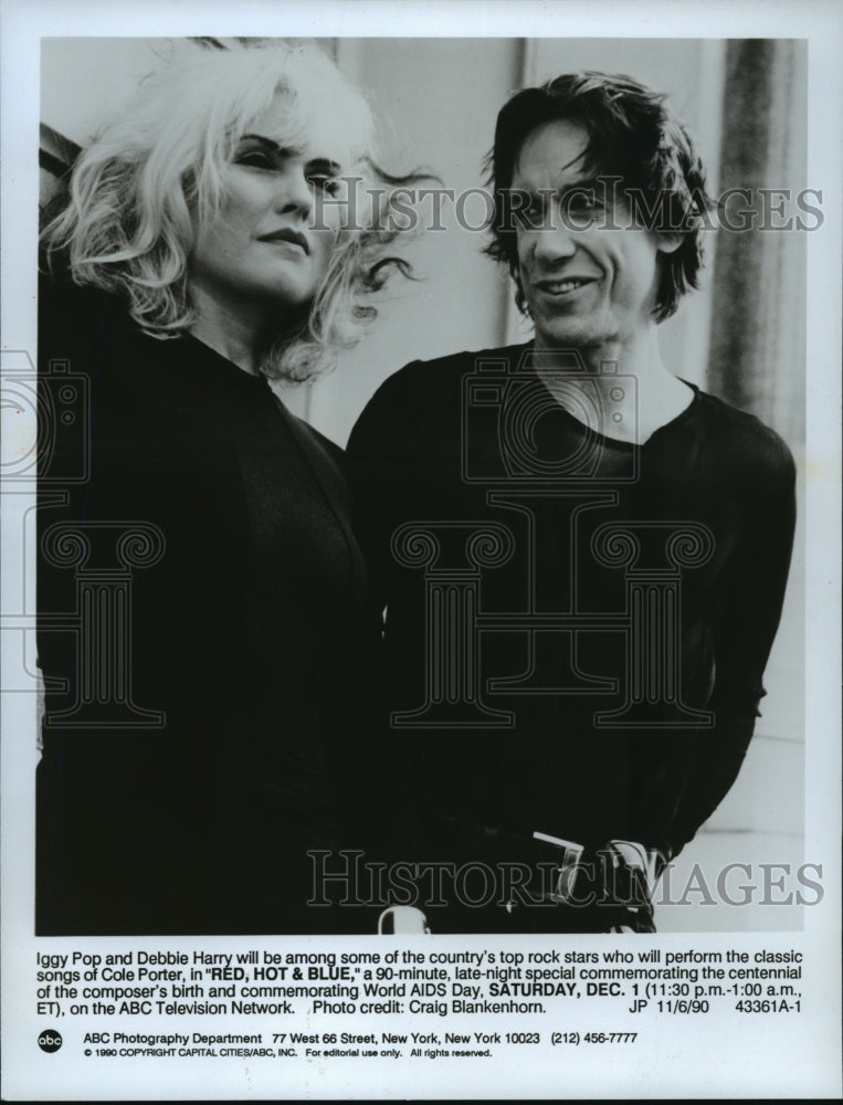 1990, Iggy Pop and Debbie Harry, rock stars - mjp03638 - Historic Images