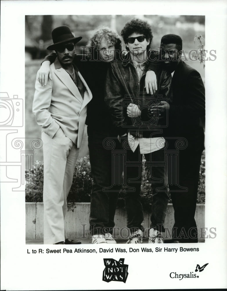 1988 Press Photo Was (Not Was), Sweet Pea Atkinson, David &amp; Don Was, H. Bowens- Historic Images