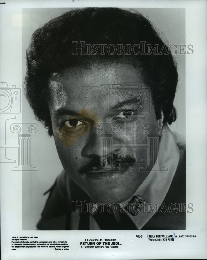 1987 Press Photo Billy Dee Williams as Lando Calrissian in &quot;Return of The Jedi&quot; - Historic Images