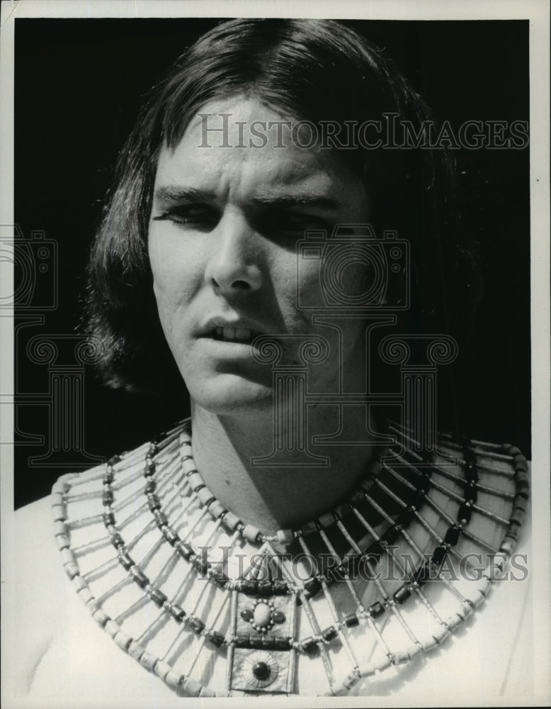 1975 Press Photo William Lancaster Portrays Moses in Moses--The Lawgiver - Historic Images