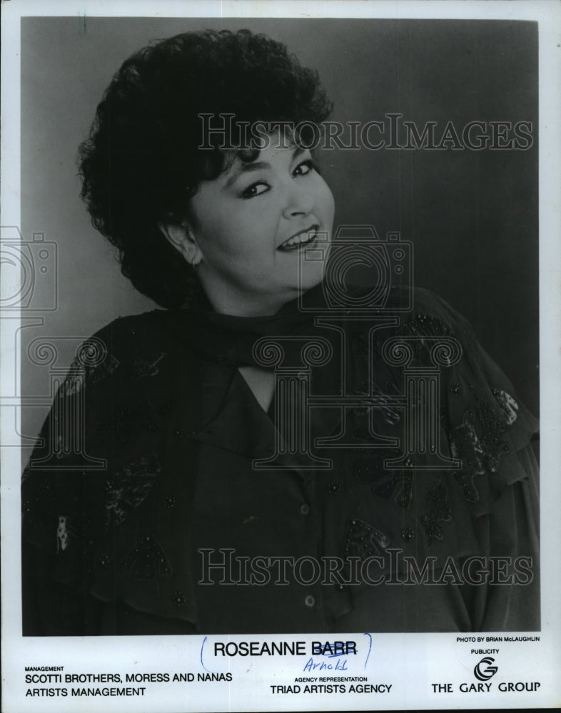 1991 Press Photo Roseanne Barr Arnold, Actress - mjp04039-Historic Images