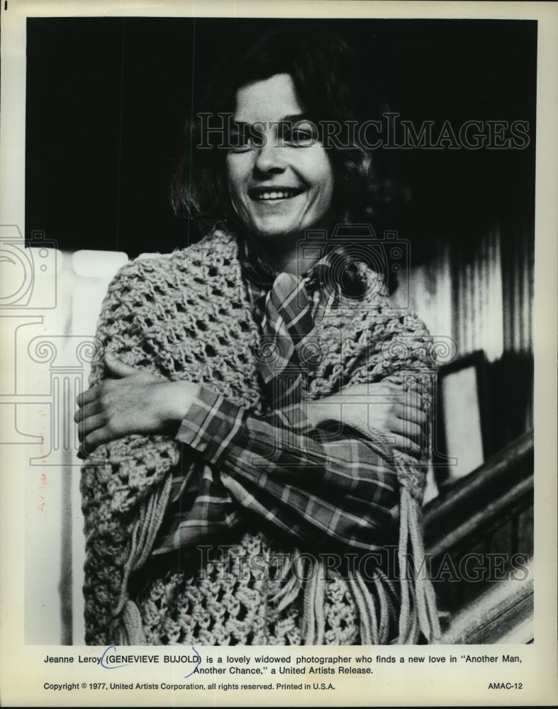 1977 Press Photo Genevieve Bujold as Jeanne Leroy in Another Man, Another Chance- Historic Images