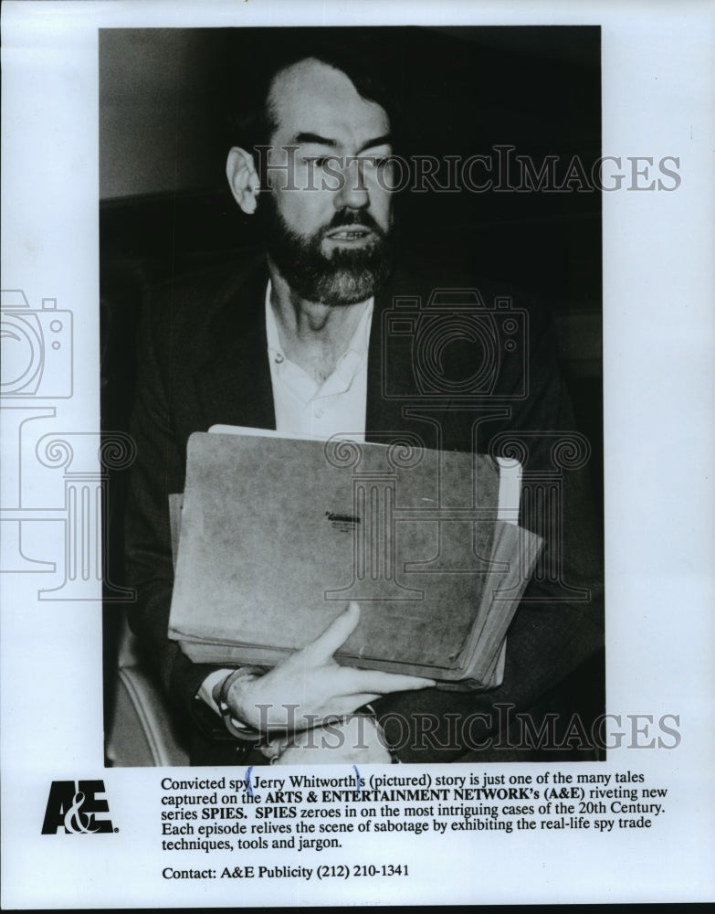 Press Photo Convicted spy Jerry Whitworth featured on Spies, Spies. - mjp04172 - Historic Images