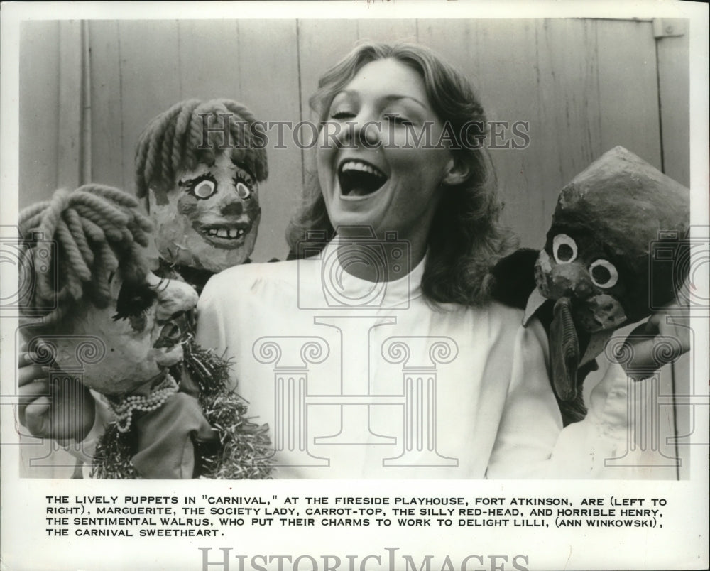 1978 Press Photo Ann Winkowski in the Fireside Playhouse presentation, Carnival. - Historic Images