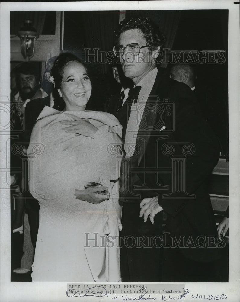 1979 Press Photo Actress Merle Oberon and husband, Robert Wolders. - mjp04857 - Historic Images