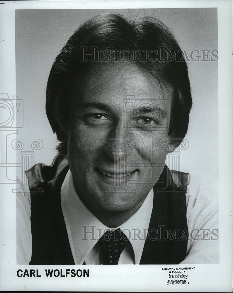 1986 Press Photo Carl Wolfson, comedian. - mjp04865 - Historic Images