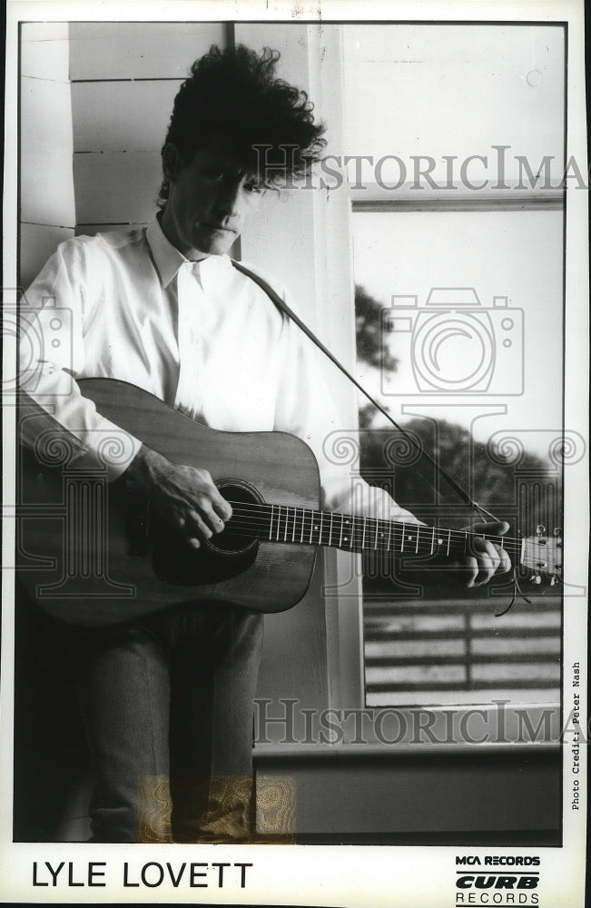 1989 Press Photo Lyle Lovett, country music singer and musician. - mjp05186 - Historic Images