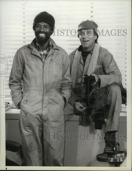1985 Taurean Blacque and Kiel Martin in Hill Street Blues. - Historic Images