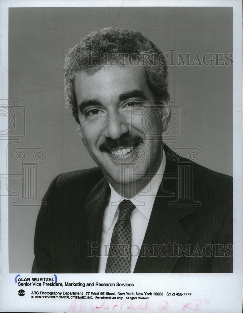 1989 Press Photo Alan Wurtzel, Senior Vice President Marketing for ABC.-Historic Images