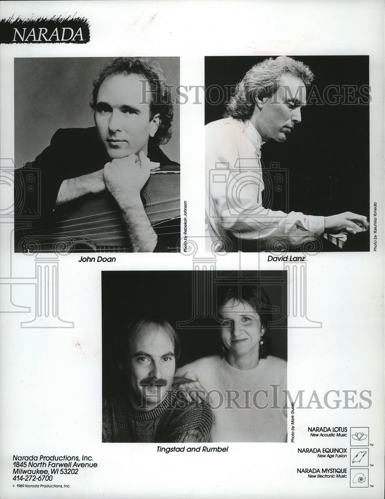 1989 Press Photo John Doan, David Lanz, Tingstad and Rumbel, musicians. - Historic Images