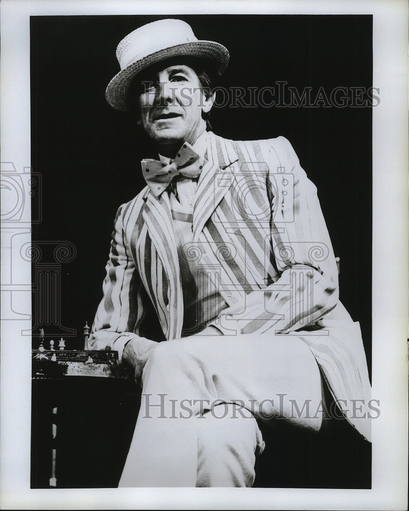 1977 Press Photo John Wood stars in Travesties at the Ethel Barrymore Theatre. - Historic Images