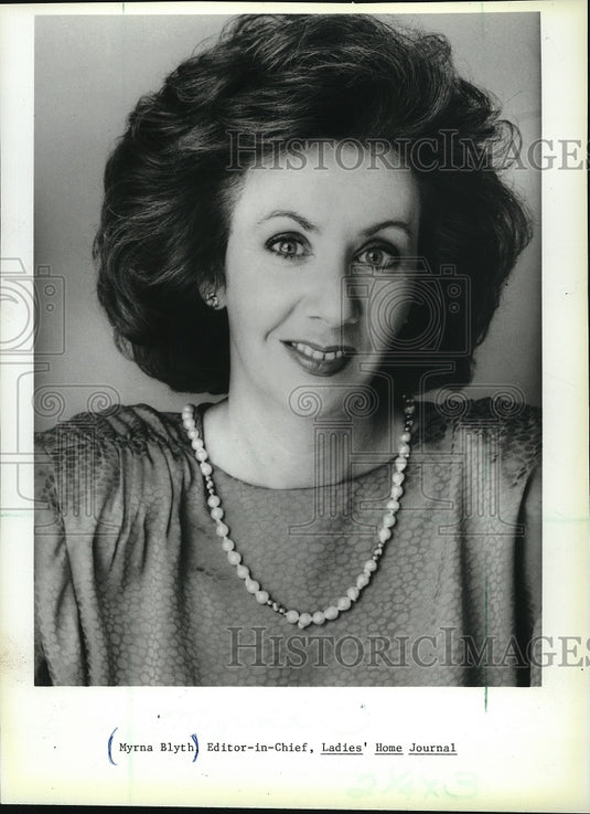 1984 Press Photo Myrna Blyth, Editor-In-Chief of Ladies' Home Journal.-Historic Images