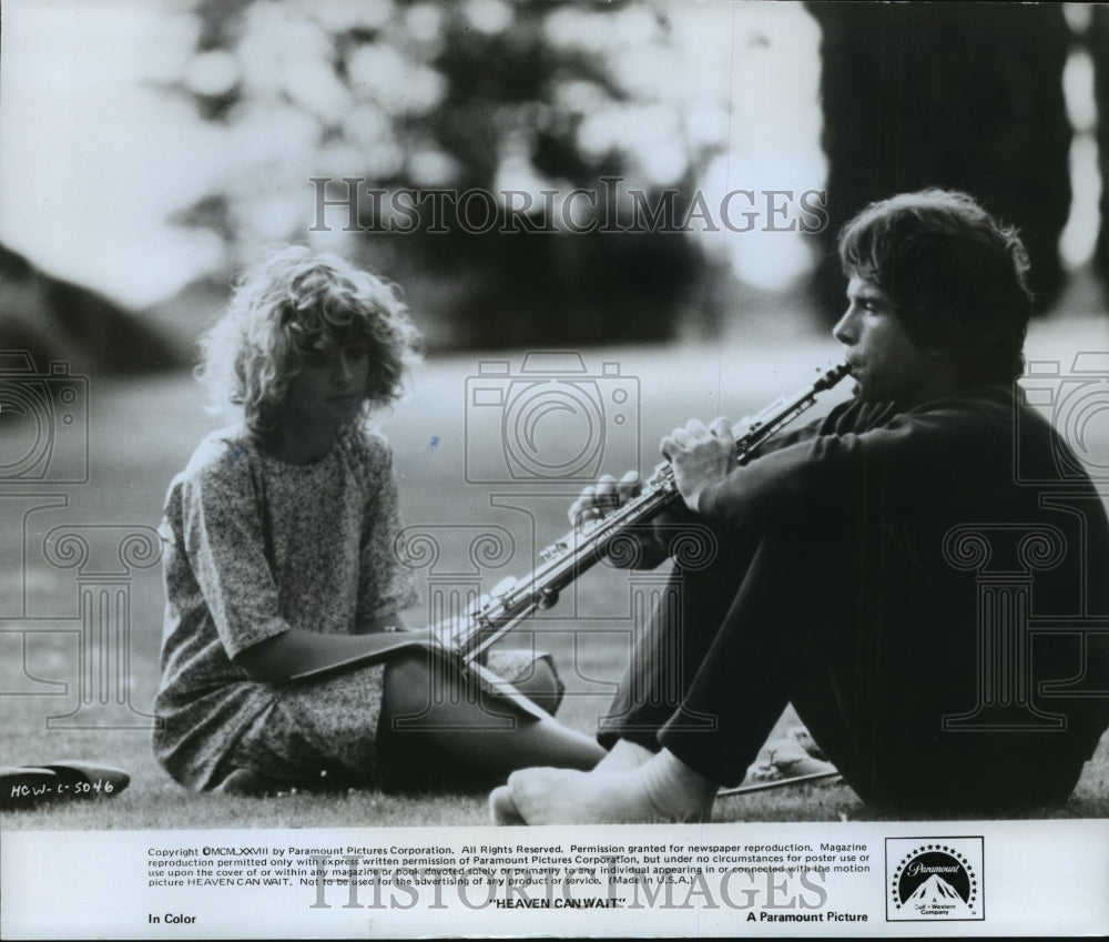 1978 Press Photo Warren Beatty and Julie Christie in Heaven Can Wait. - Historic Images