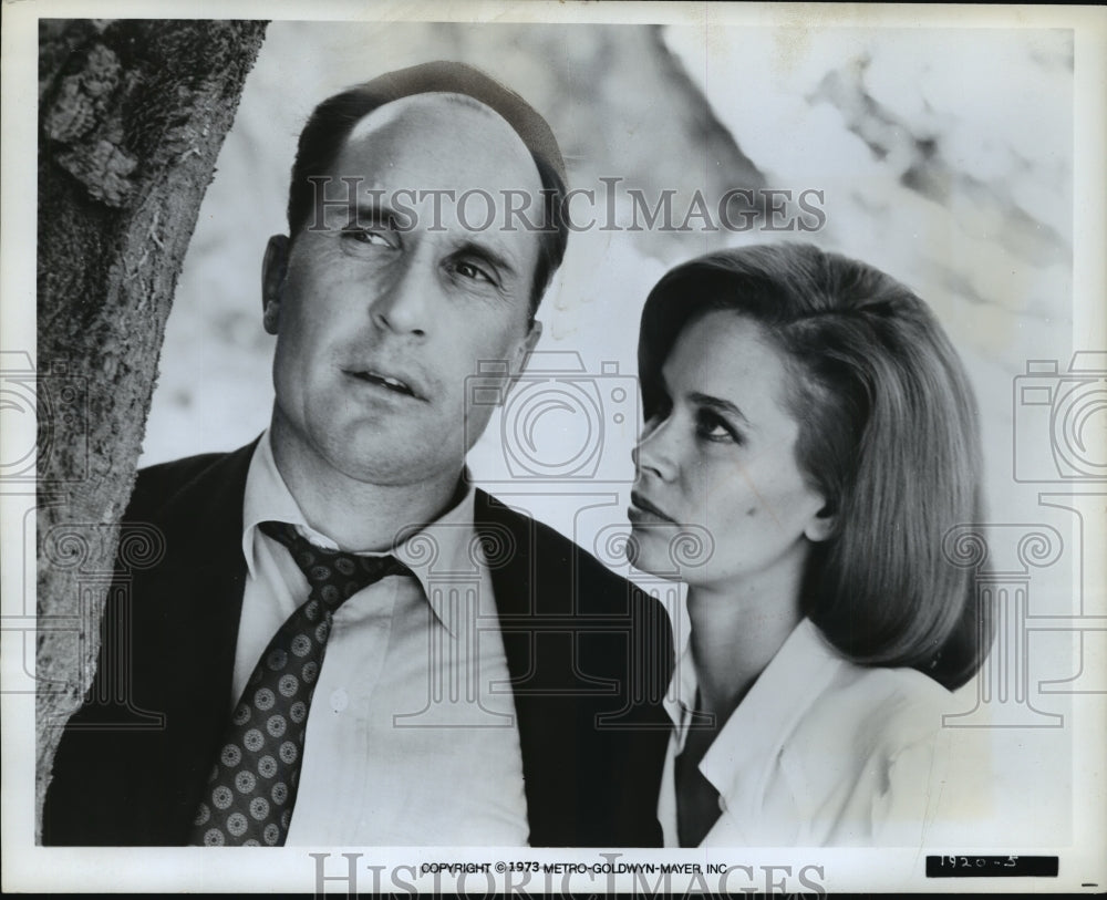1973 Press Photo Robert Duvall and Karen Black in The Outfit. - mjp05782 - Historic Images
