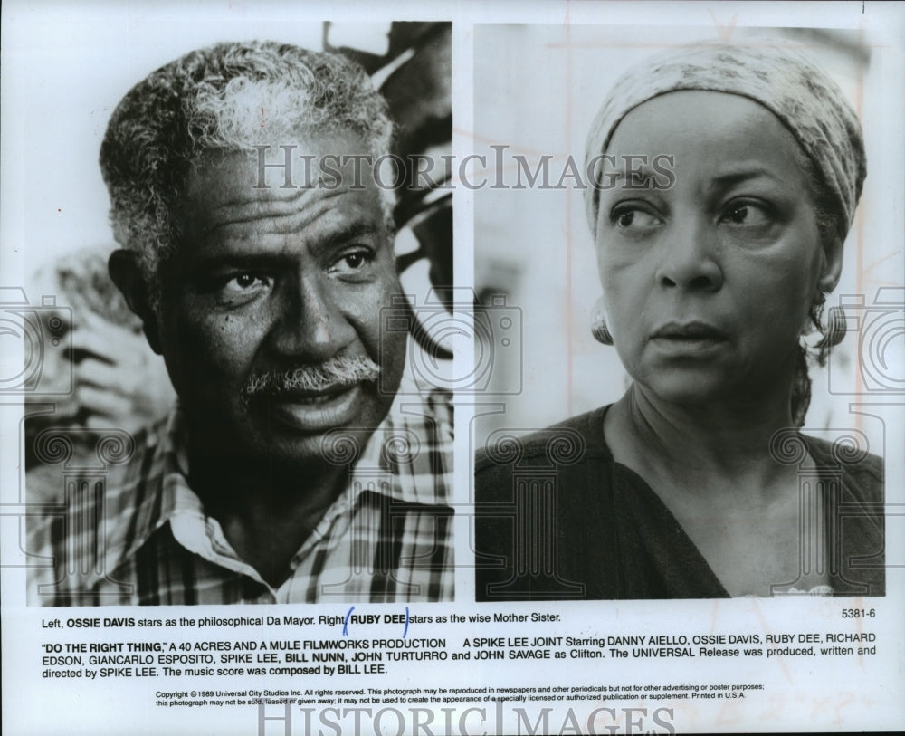 1989, Ossie Davis and Ruby Dee in Do the Right Thing. - mjp06064 - Historic Images