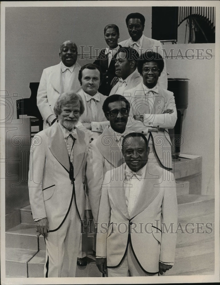 1976 Press Photo Lionel Hampton, Gerry Mulligan &amp; Max Roach on CBS Festival.-Historic Images