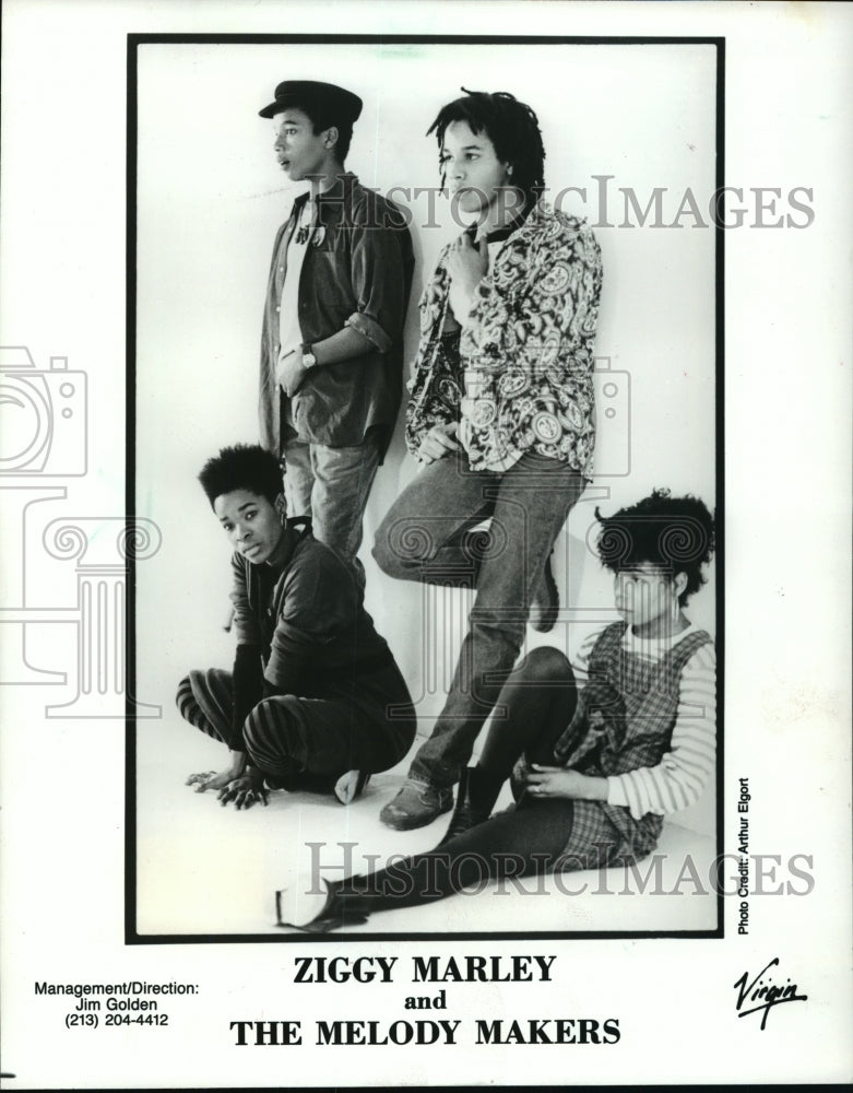 1988 Press Photo Ziggy Marley and the Melody Makers. - mjp06688- Historic Images