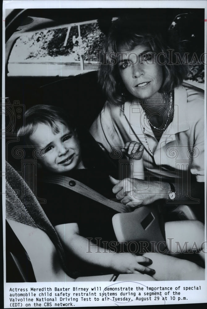 1989, Meredith Baxter Birney Discuses Child Car Safety - mjp06726 - Historic Images