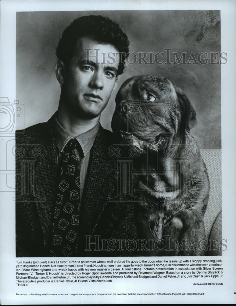 1989 Press Photo Tom Hanks in "Turner & Hooch" - mjp06880 - Historic Images