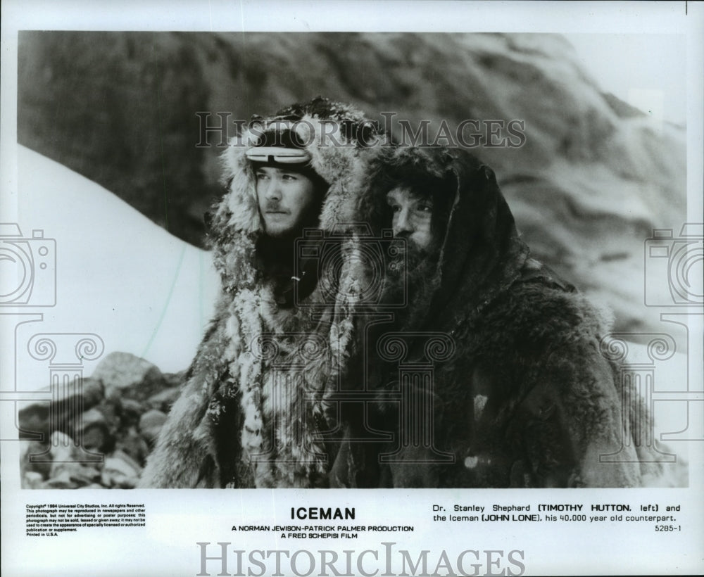 1984 Press Photo Timothy Hutton and John Lone in "Iceman" - mjp06912 - Historic Images