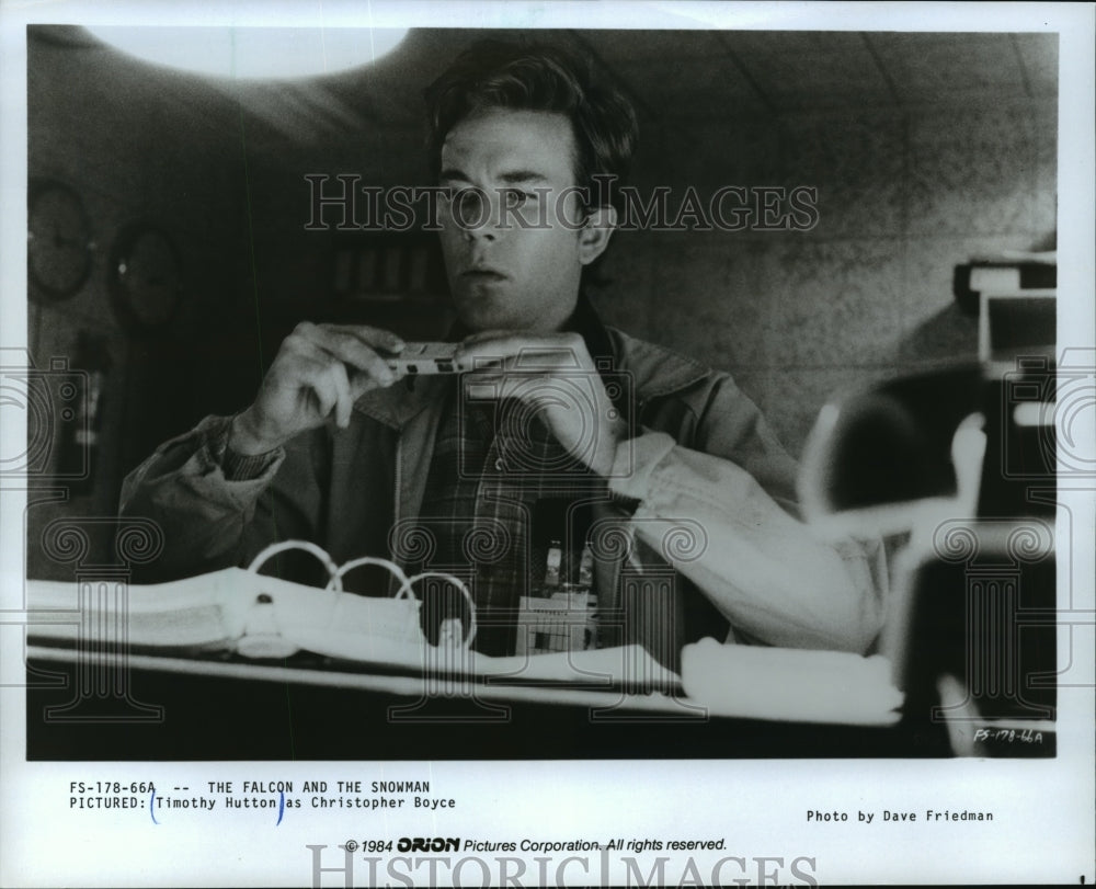 1984 Press Photo Timothy Hutton in The Falcon and the Snowman - mjp06916 - Historic Images