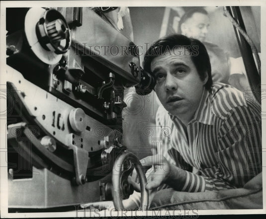 1972, Peter Bogdanovich, director, on the set of "What's Up, Doc?" - Historic Images